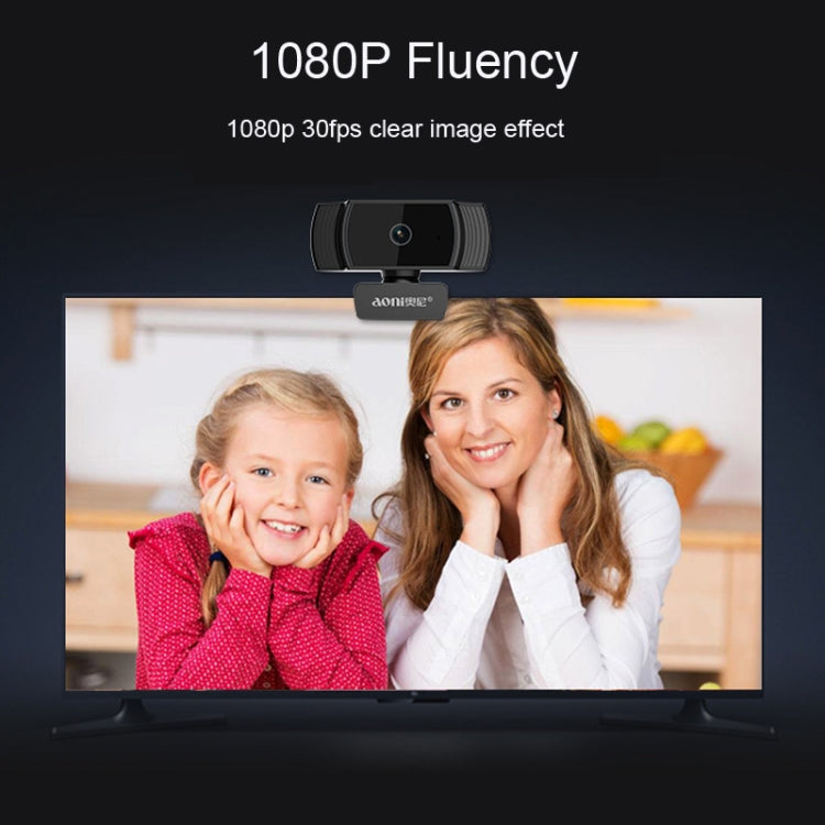 Aoni A20 FHD 1080P IPTV WebCam Teleconference Teaching Live Broadcast Computer Camera with Microphone, A20 – Durable Build, Easy to Use