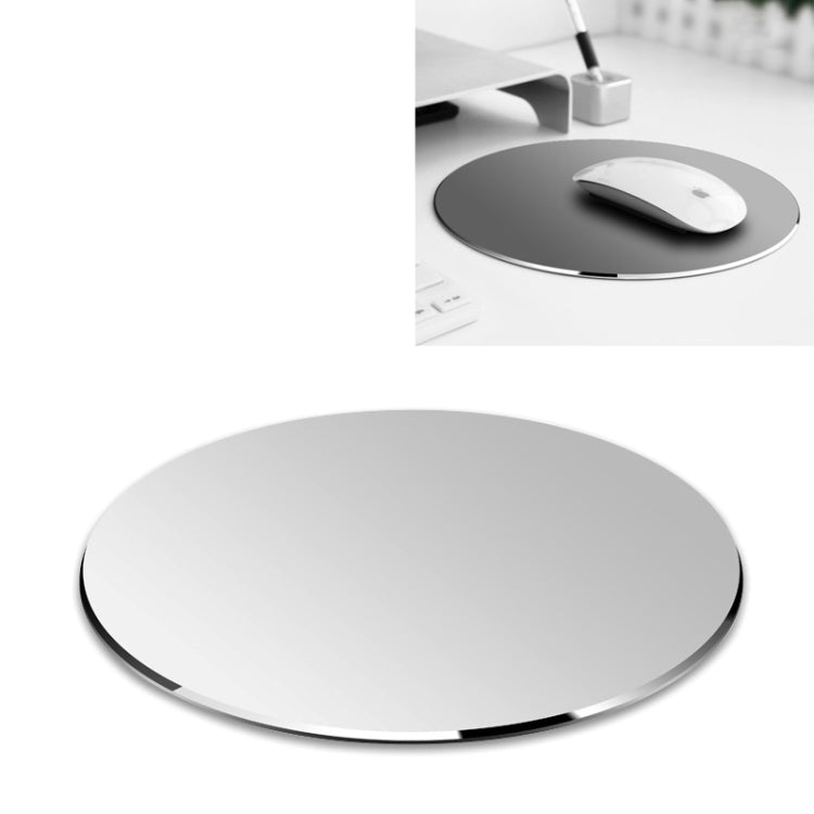 Circle Shape Aluminum Alloy Double-sided Non-slip Mat Desk Mouse Pad, Circle Shape – Leather, Aluminum Alloy, Non-slip Circle Shape