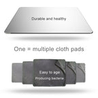 Circle Shape Aluminum Alloy Double-sided Non-slip Mat Desk Mouse Pad, Circle Shape – Leather, Aluminum Alloy, Non-slip