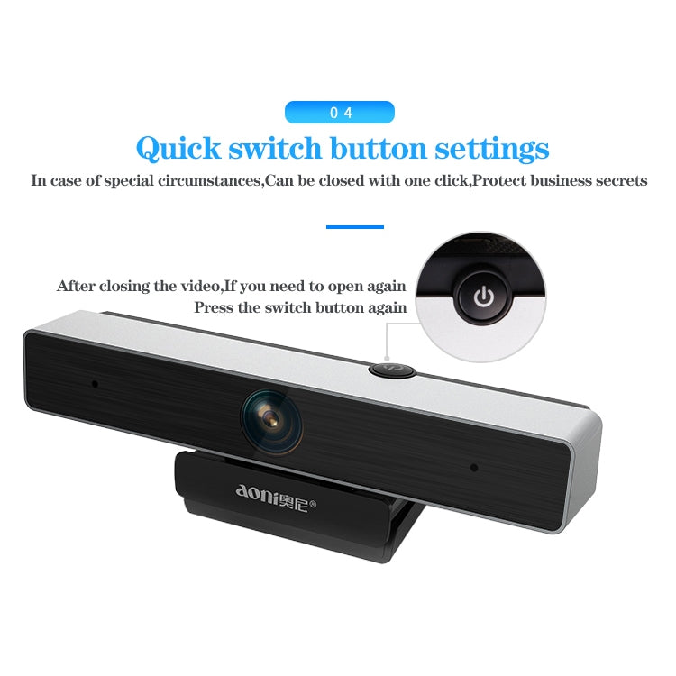 aoni C90 1080P HD Business Smart Computer Camera with Microphone, C90 – Durable Build, Easy to Use