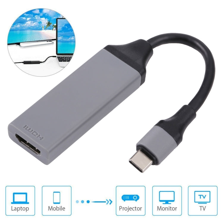 USB-C / Type-C 3.1 to HDMI 4Kx2K HDTV Cable, Cable Length: 20cm, PC1022H, PC1022 – TPU