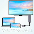 USB-C / Type-C 3.1 to HDMI 4Kx2K HDTV Cable, Cable Length: 20cm, PC1022H, PC1022 – TPU