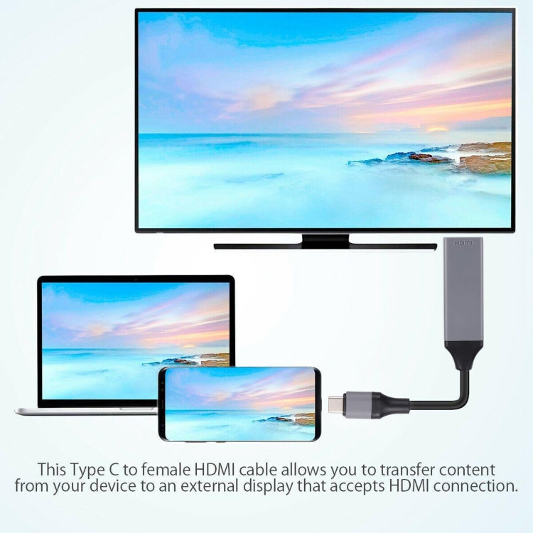 USB-C / Type-C 3.1 to HDMI 4Kx2K HDTV Cable, Cable Length: 20cm, PC1022H, PC1022 – TPU