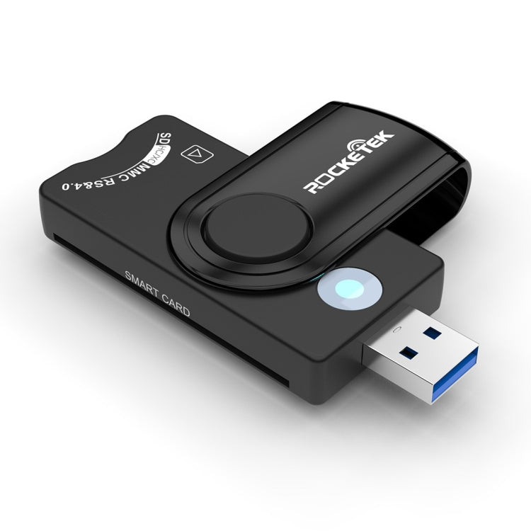 ROCKETEK CR310 USB 3.0 + TF Card + SD Card + SIM Card + Smart Card Multi-function Card Reader, USB 3.0 – Durable Build, Easy to Use