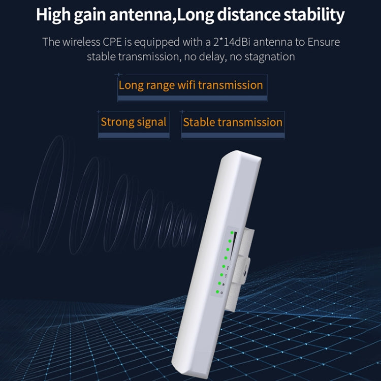 COMFAST CF-E312A Qualcomm AR9344 5.8GHz 300Mbps/s Outdoor ABS Wireless Network Bridge with POE Adapter – Waterproof