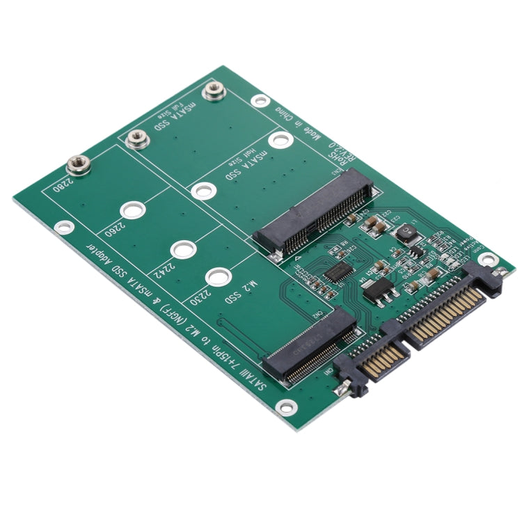 M.2 NGFF & mSATA SSD to SATA III 7+15 Pin Adapter Converter, SSD to SATA III – Durable Build, Easy to Use SSD to SATA III