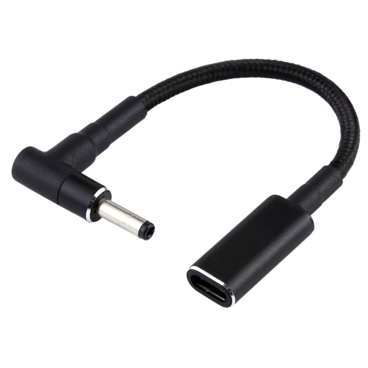 PD 100W 18.5-20V 4.0 x 1.35mm Elbow to USB-C / Type-C Adapter Nylon Braid Cable – TPU