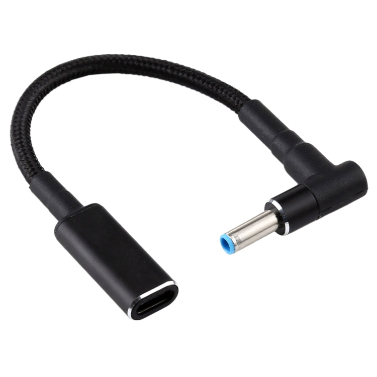 PD 100W 18.5-20V 4.5 x 0.6mm Elbow to USB-C / Type-C Adapter Nylon Braid Cable for HP, 4.5 x 0.6mm – TPU 4.5 x 0.6mm