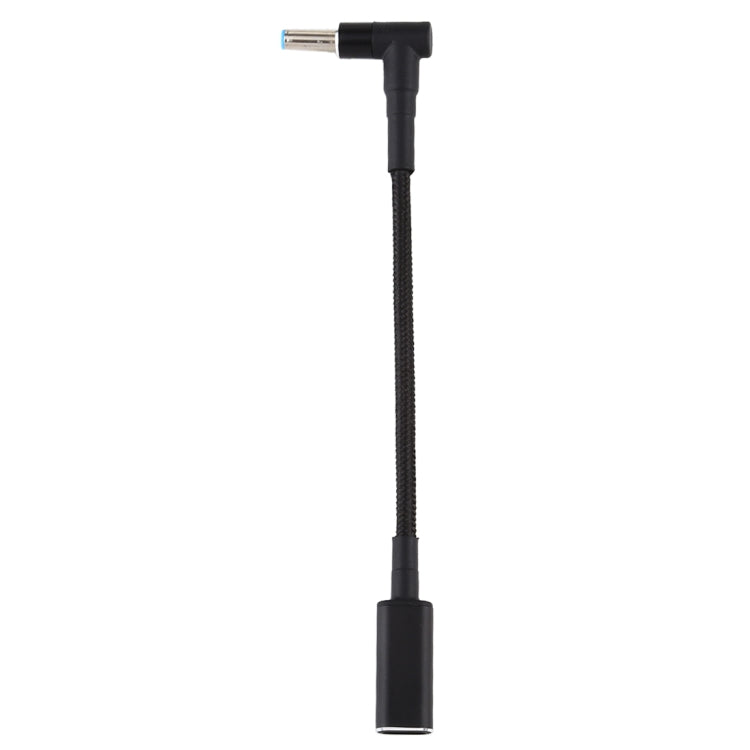 PD 100W 18.5-20V 4.5 x 0.6mm Elbow to USB-C / Type-C Adapter Nylon Braid Cable for HP, 4.5 x 0.6mm – TPU