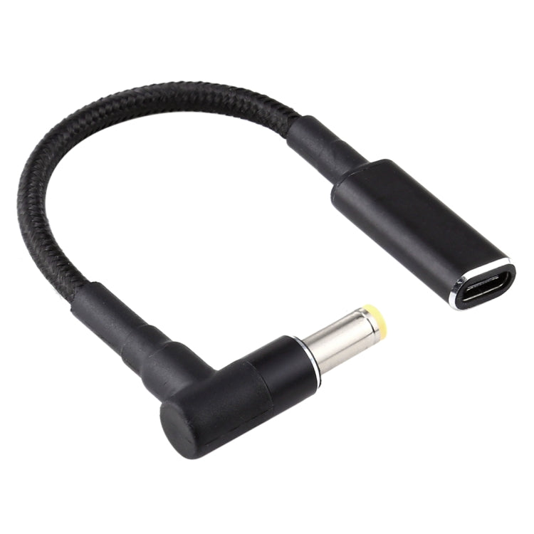 PD 100W 18.5-20V 5.5 x 2.5mm Elbow to USB-C / Type-C Adapter Nylon Braid Cable, 5.5 x 2.5mm – TPU