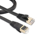 1m CAT7 10 Gigabit Ethernet Ultra Flat Patch Cable for Modem Router LAN Network - Built with Shielded RJ45 Connectors, Length: 1m – Durable Build, Easy to Use Length: 1m