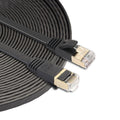 10m CAT7 10 Gigabit Ethernet Ultra Flat Patch Cable for Modem Router LAN Network - Built with Shielded RJ45 Connectors, Length: 10m – Durable Build, Easy to Use Length: 10m