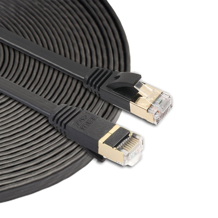 10m CAT7 10 Gigabit Ethernet Ultra Flat Patch Cable for Modem Router LAN Network - Built with Shielded RJ45 Connectors, Length: 10m – Durable Build, Easy to Use Length: 10m