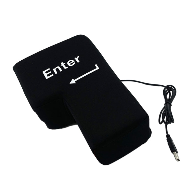 Big Enter Button USB Computer Desktop Pillow Creative Vent Enter Key Hand Pillow(Black) – Durable Build, Easy to Use