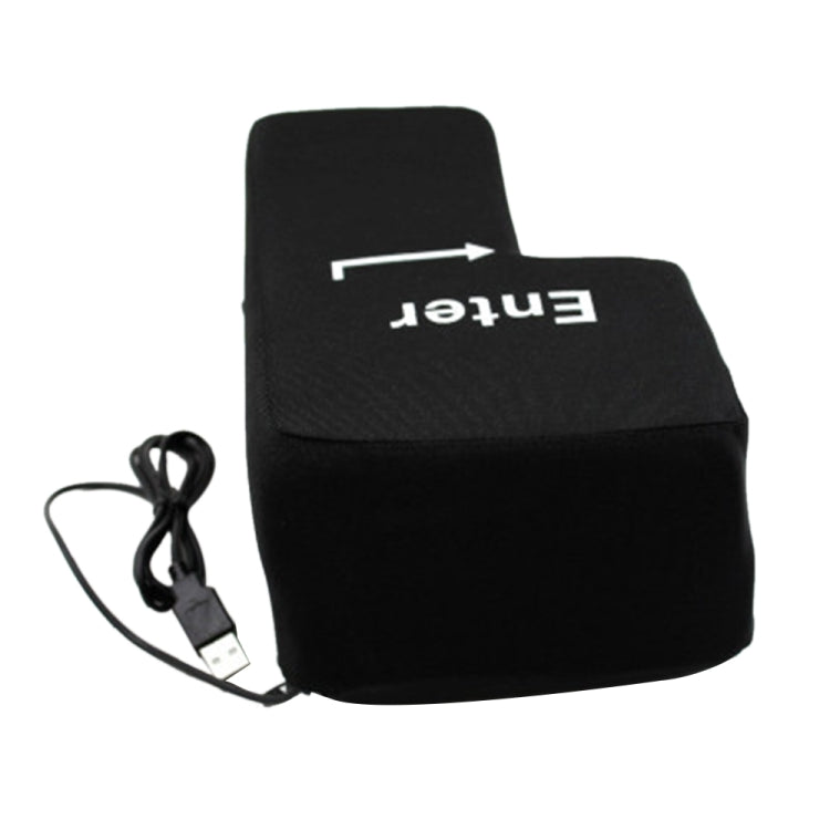 Big Enter Button USB Computer Desktop Pillow Creative Vent Enter Key Hand Pillow(Black) – Durable Build, Easy to Use