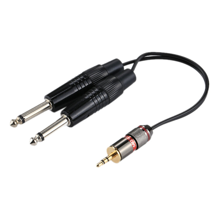 3.5mm Male to 2 x 6.35mm Male Mono Audio Adapter Cable, Total Length: about 27cm Default Title