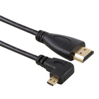 50cm 4K HDMI Male to Micro HDMI Left Angled Male Gold-plated Connector Adapter Cable, 50cm Left – 4K