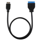 30cm USB 3.1 Type-E to USB 3.0 Motherboard 19 Pin Male Expansion Cable – Durable Build, Easy to Use