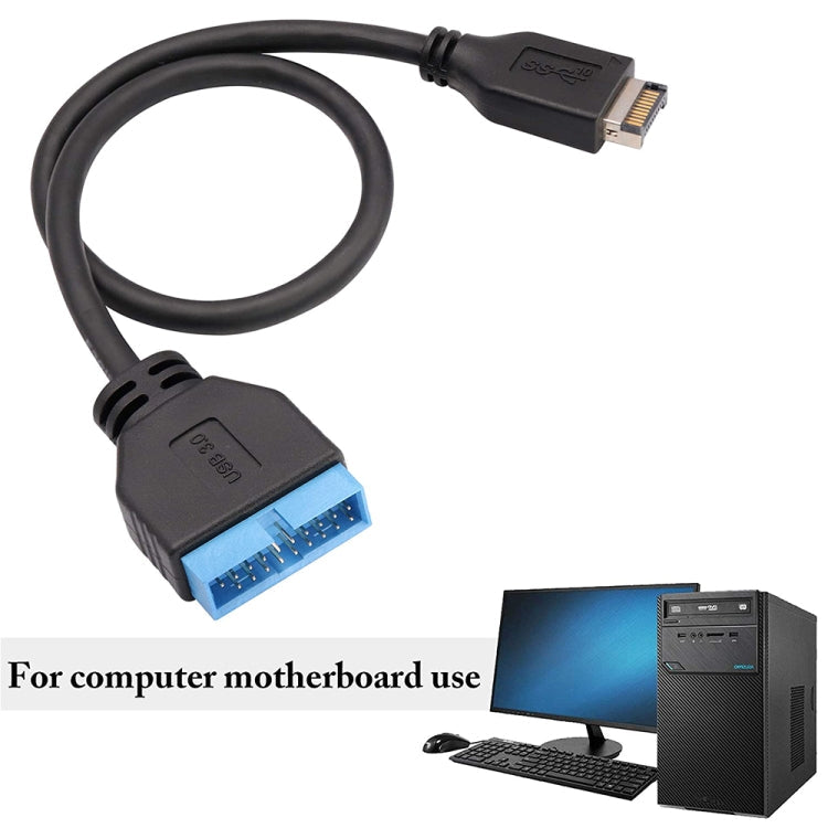 30cm USB 3.1 Type-E to USB 3.0 Motherboard 19 Pin Male Expansion Cable – Durable Build, Easy to Use