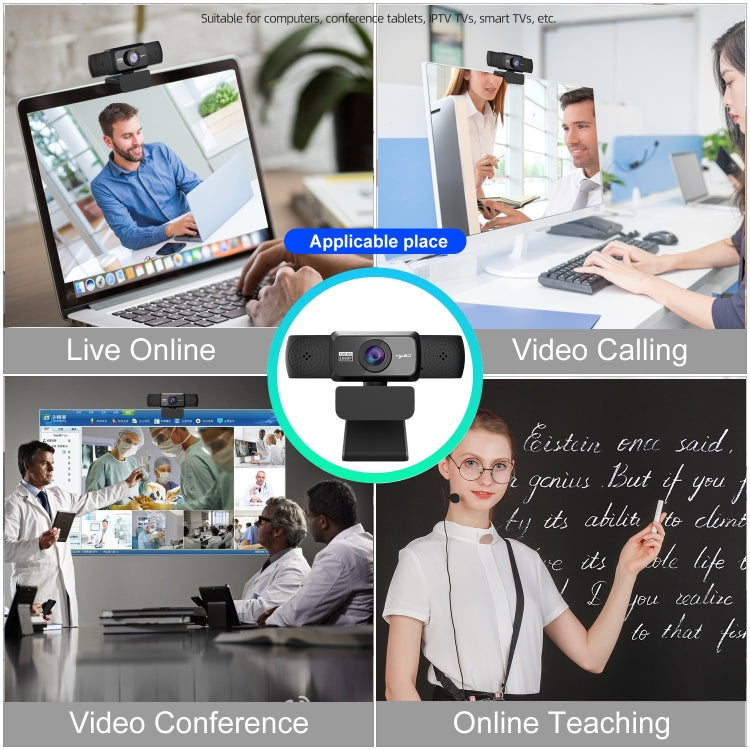 HXSJ S5 1080P Adjustable HD Video Webcam PC Camera with Microphone – Durable Build, Easy to Use