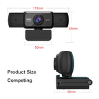 HXSJ S5 1080P Adjustable HD Video Webcam PC Camera with Microphone – Durable Build, Easy to Use