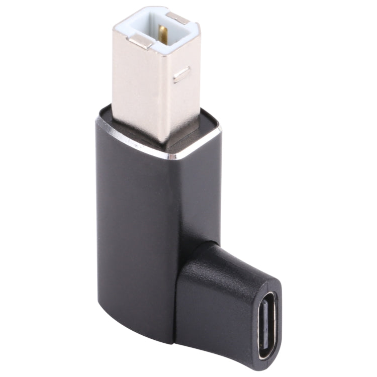 USB-C / Type C Female to USB 2.0 B MIDI Male Adapter for Electronic Instrument / Printer / Scanner / Piano – Wear-resistant, Aluminum Alloy Black