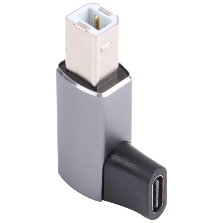 USB-C / Type C Female to USB 2.0 B MIDI Male Adapter for Electronic Instrument / Printer / Scanner / Piano – Wear-resistant, Aluminum Alloy Grey