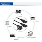 10A 250V 3 Pin Computer PC Power Cable, Length: 1.8m, AU Plug, Double Heads AU Plug – Durable Build, Easy to Use