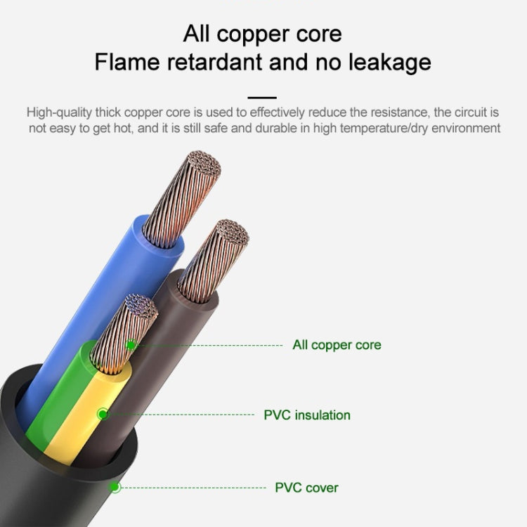 10A 250V 3 Pin Computer PC Power Cable, Length: 1.8m, AU Plug, Double Heads AU Plug – Durable Build, Easy to Use