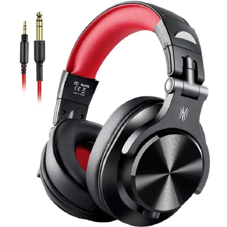OneOdio A71 Head-mounted Noise Reduction Wired Headphone with Microphone, A71 (Red Black) – Durable Build, Easy to Use A71 (Red Black)