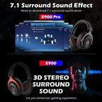 EKSA E900 Pro 7.1 Gaming Wire-Controlled Head-mounted USB Luminous Gaming Headset with Microphone, E900 Pro – Durable Build, Easy to Use