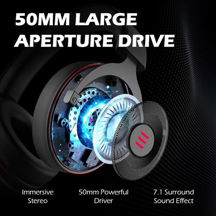EKSA E900 Pro 7.1 Gaming Wire-Controlled Head-mounted USB Luminous Gaming Headset with Microphone, E900 Pro – Durable Build, Easy to Use
