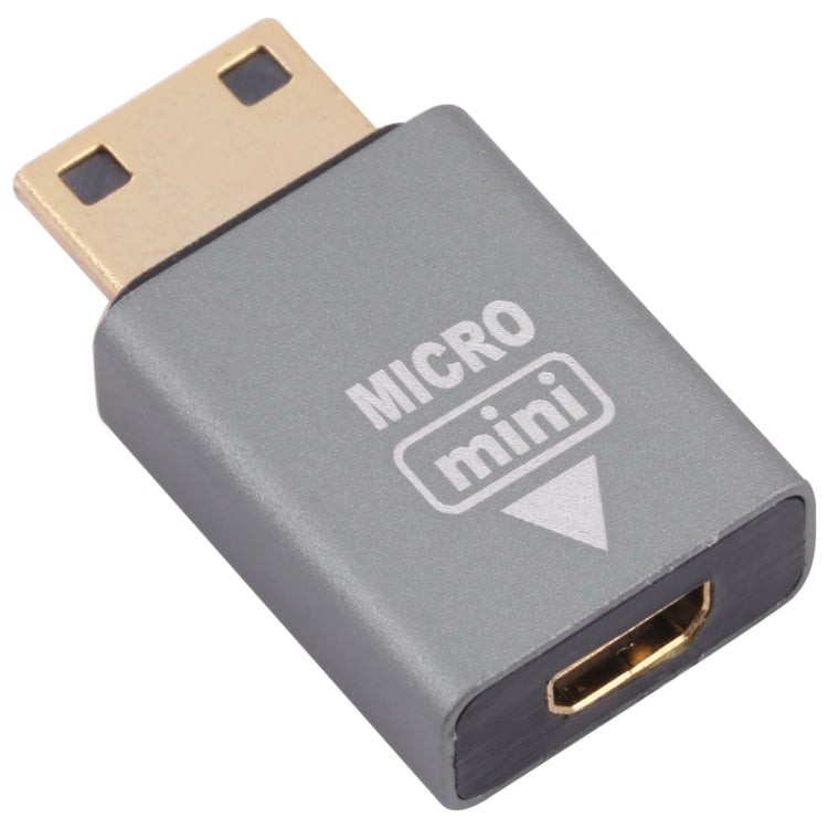 Micro HDMI Female to Mini HDMI Male Adapter, Micro HDMI to Mini HDMI – Aluminum Alloy