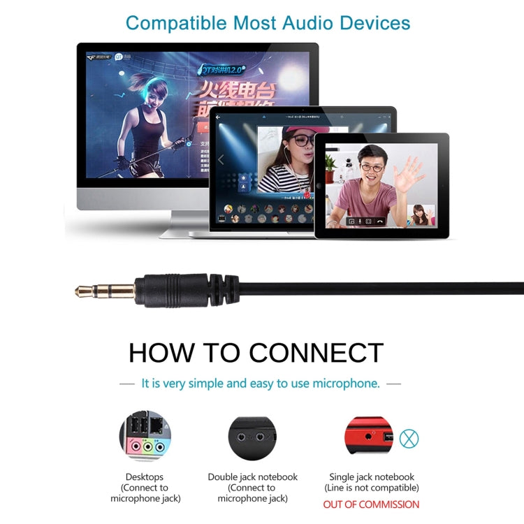 M-309 3.5mm Plug Drive-free Computer Microphone, 3.5mm – Durable Build, Easy to Use