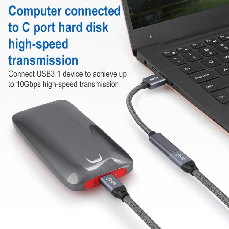 USB 3.0 Male to USB-C / Type-C Female Extension Cable – Durable Build, Easy to Use