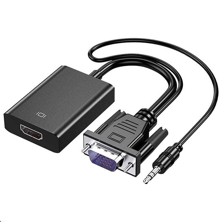 HDCO-VGAM2 1080P VGA Male to HDMI Female Converter with 3.5mm Audio Cable, HDCO-VGAM2 – Aluminum Alloy, TPU