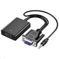 HDCO-VGAM2 1080P VGA Male to HDMI Female Converter with 3.5mm Audio Cable, HDCO-VGAM2 – Aluminum Alloy, TPU