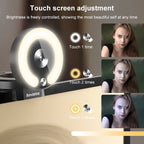 Landshine 90 Degree Wide-angle 2K USB Autofocus Computer Live Beauty HD Camera with Ring Light – TPU