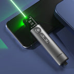 32GB Green Light Multifunctional PPT Touch Laser Page Turning Pen Wireless Presenter, A9 Pro 32GB Green Light(Grey) – Aluminum Alloy