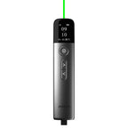 32GB Green Light Multifunctional PPT Touch Laser Page Turning Pen Wireless Presenter, A9 Pro 32GB Green Light(Grey) – Aluminum Alloy