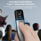32GB Green Light Multifunctional PPT Touch Laser Page Turning Pen Wireless Presenter, A9 Pro 32GB Green Light(Grey) – Aluminum Alloy