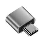 USB 2.0 Female to Type-C Male Adapter, USB 2.0 Female to Type-C Male – Aluminum Alloy