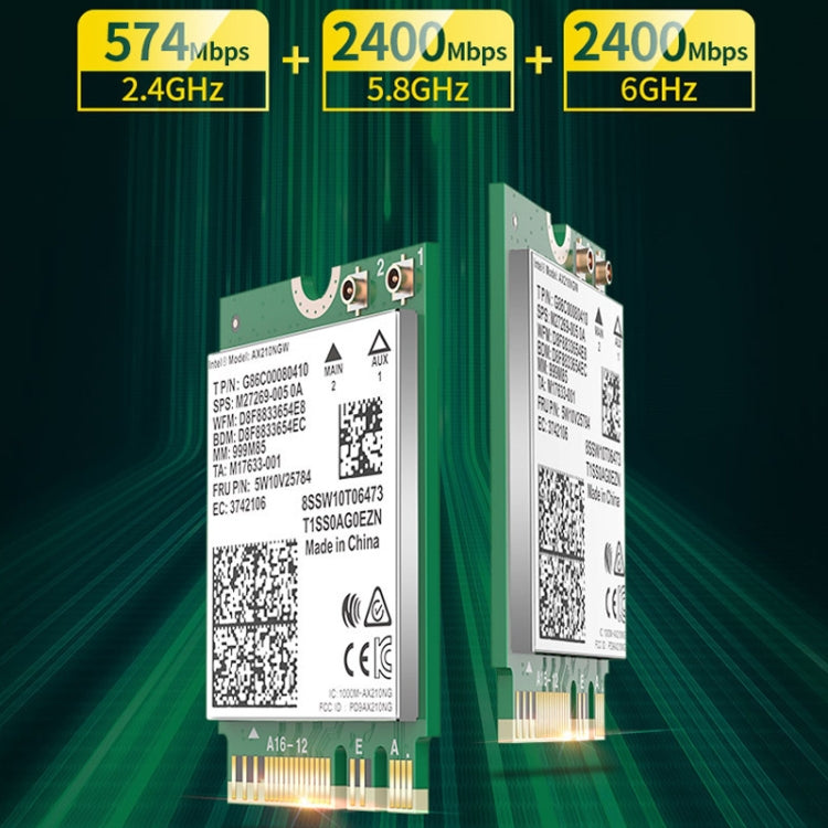 COMFAST AX210 vPro-M 5374Mbps Bluetooth 5.2 Tri-band Wireless Network Card, AX210 – Bluetooth