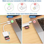 2pcs USB-C / Type-C to SD(HC) Card Reader Adapter – Durable Build, Easy to Use