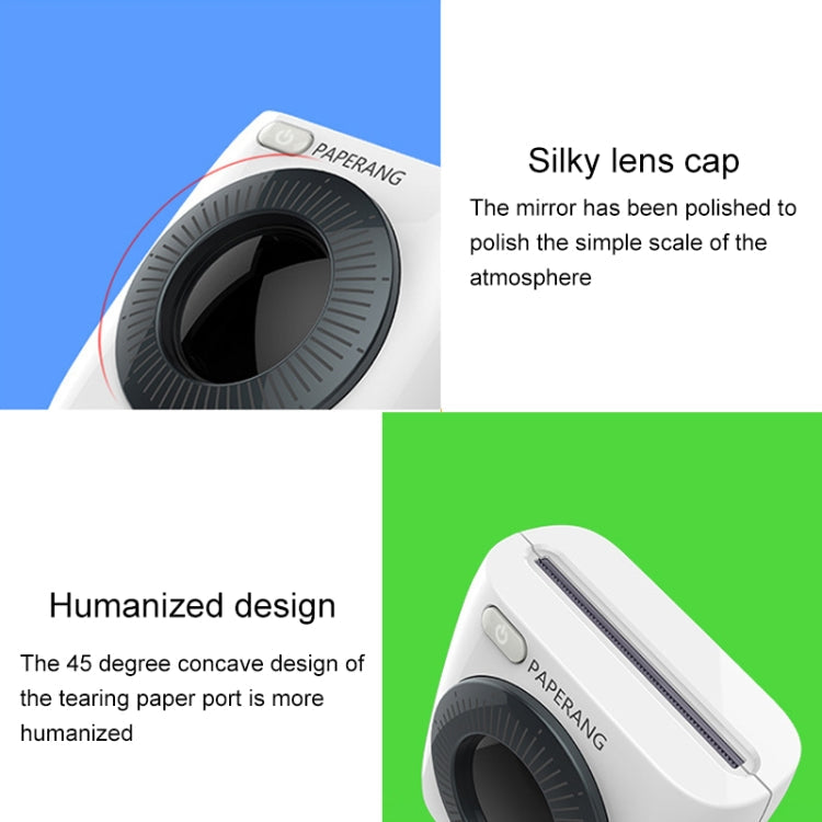 PAPERANG P2 Portable Bluetooth Printer Thermal Photo Phone Wireless Connection Printer, P2 White