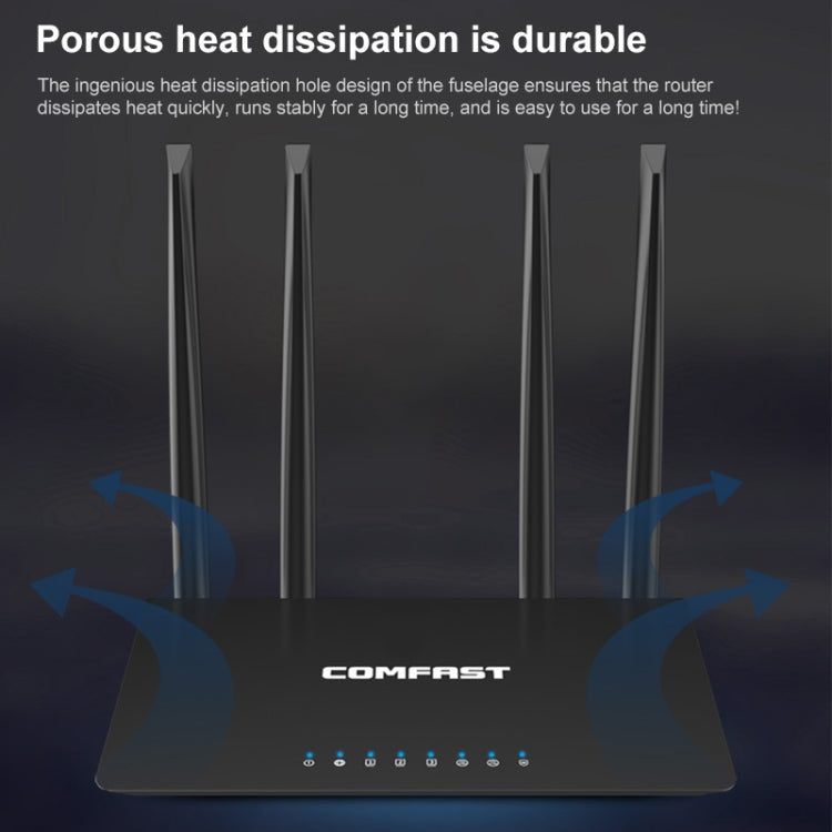 COMFAST CF-WR619AC V2 1200Mbps Dual Band Wireless Router, CF-WR619AC V2 – Durable Build, Easy to Use