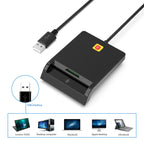 Rcoketek CR301 Smart CAC Card Reader USB 2.0 Bank Card SIM Card Tax Reader, USB – Durable Build, Easy to Use