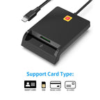 Rcoketek CR301 Type-C Plug Smart CAC Card Reader USB 2.0 Bank Card SIM Card Tax Reader, Type-C – Durable Build, Easy to Use