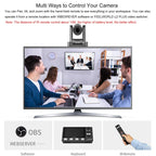 FEELWORLD POE20X Simultaneous 20X Optical Zoom Live Streaming PTZ Camera, EU and US Plug, POE20X – TPU, 4K