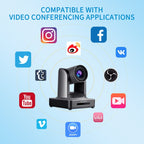 FEELWORLD POE20X Simultaneous 20X Optical Zoom Live Streaming PTZ Camera, EU and US Plug, POE20X – TPU, 4K